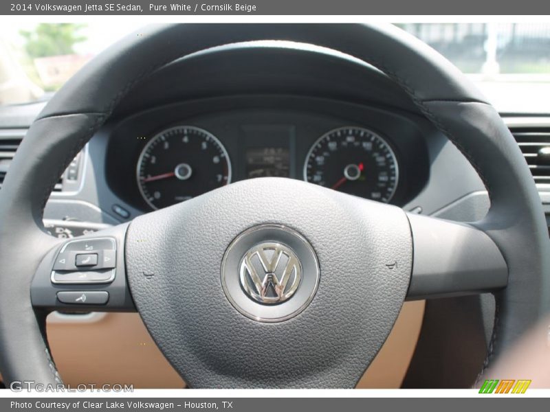 Pure White / Cornsilk Beige 2014 Volkswagen Jetta SE Sedan