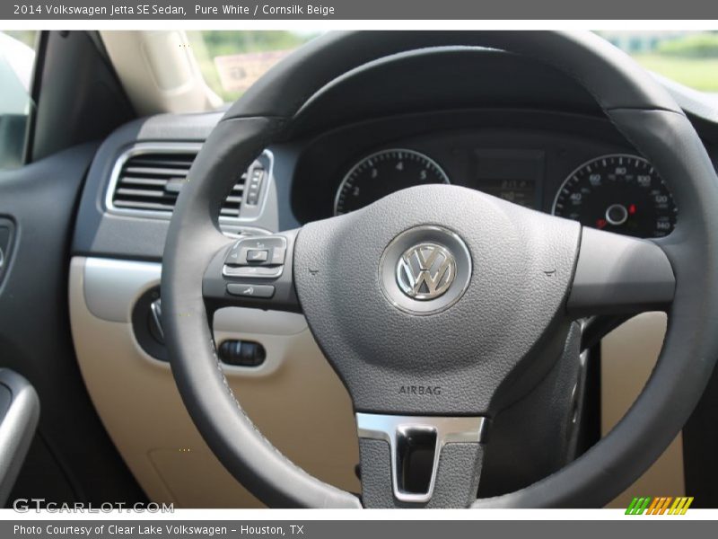 Pure White / Cornsilk Beige 2014 Volkswagen Jetta SE Sedan