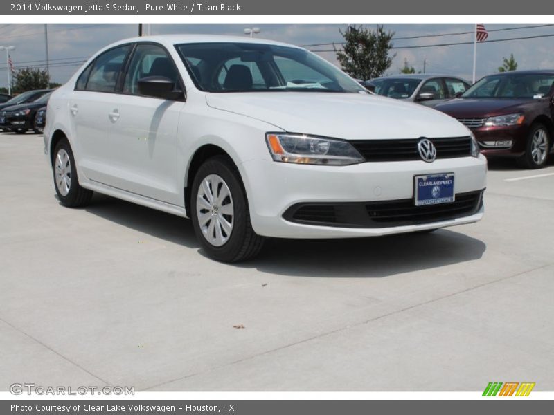 Pure White / Titan Black 2014 Volkswagen Jetta S Sedan
