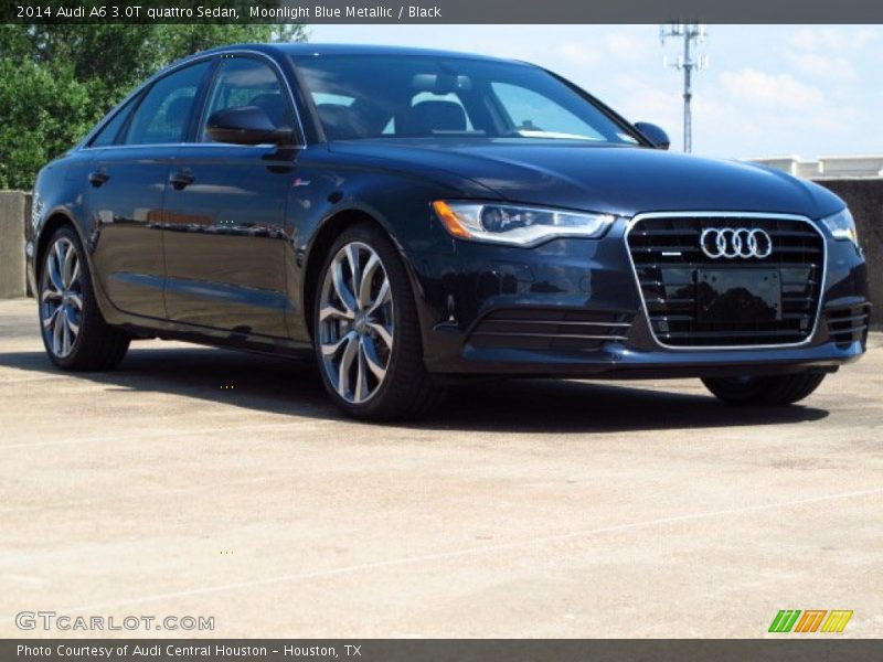 Moonlight Blue Metallic / Black 2014 Audi A6 3.0T quattro Sedan