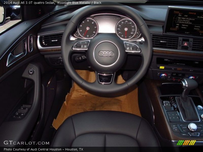 Moonlight Blue Metallic / Black 2014 Audi A6 3.0T quattro Sedan
