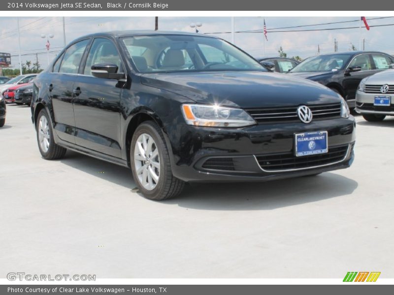 Black / Cornsilk Beige 2014 Volkswagen Jetta SE Sedan