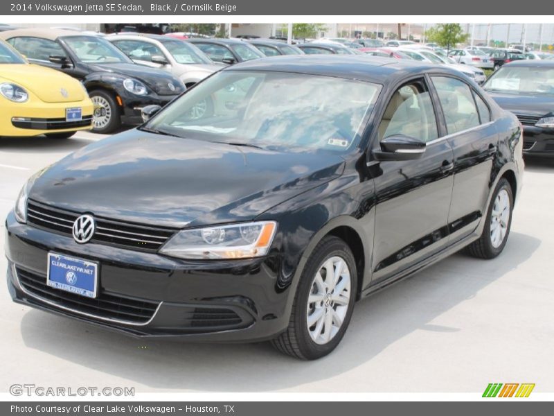 Black / Cornsilk Beige 2014 Volkswagen Jetta SE Sedan