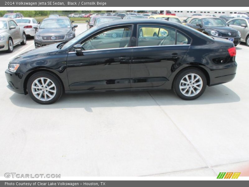 Black / Cornsilk Beige 2014 Volkswagen Jetta SE Sedan