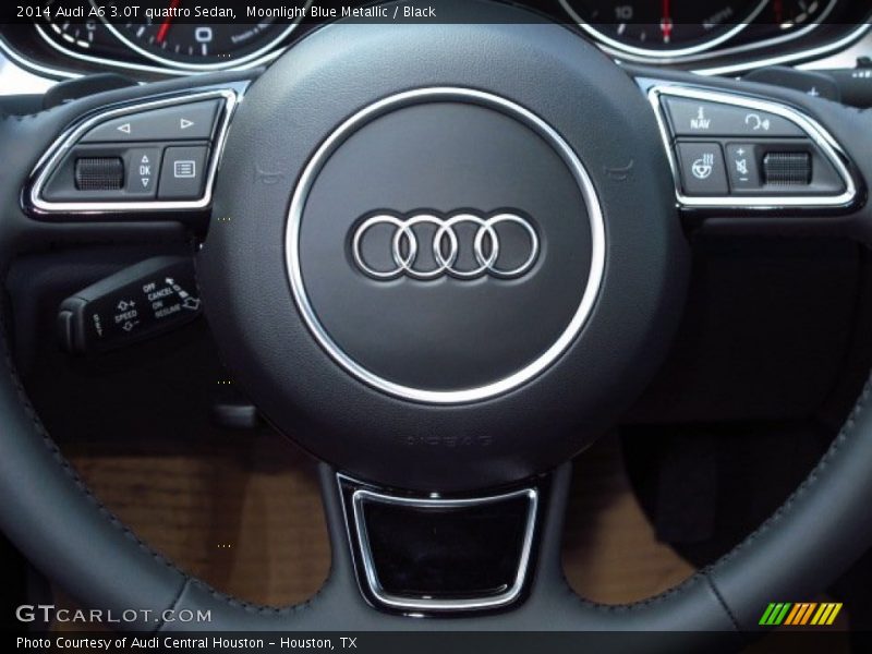 Moonlight Blue Metallic / Black 2014 Audi A6 3.0T quattro Sedan