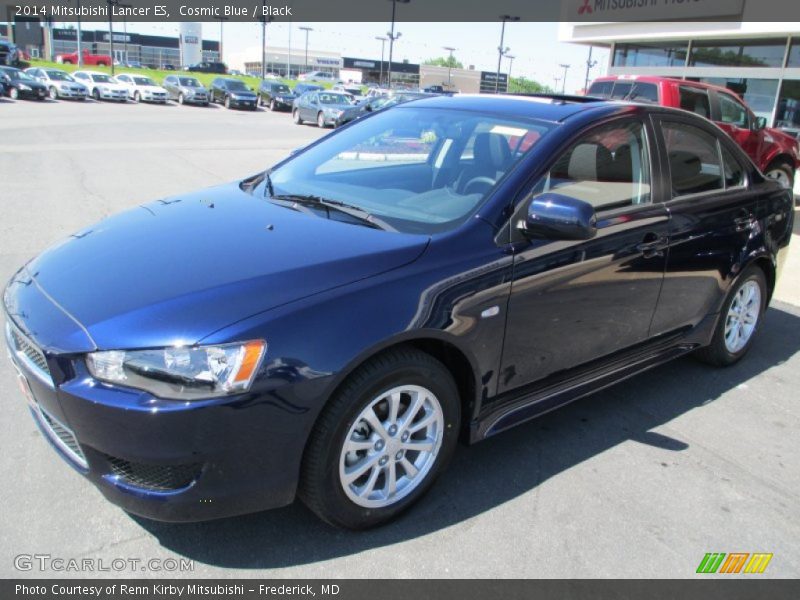 Cosmic Blue / Black 2014 Mitsubishi Lancer ES