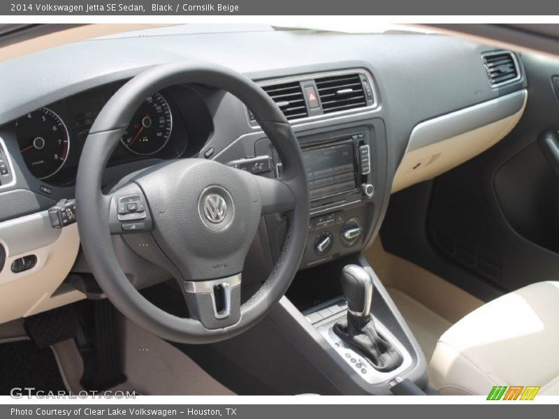 Black / Cornsilk Beige 2014 Volkswagen Jetta SE Sedan