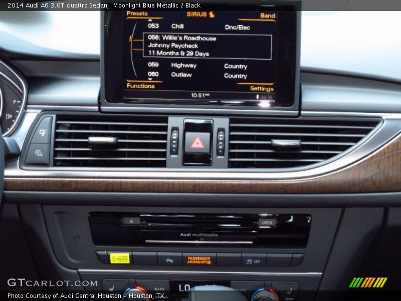 Moonlight Blue Metallic / Black 2014 Audi A6 3.0T quattro Sedan