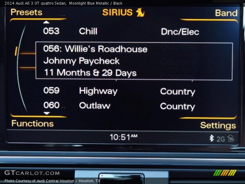 Moonlight Blue Metallic / Black 2014 Audi A6 3.0T quattro Sedan