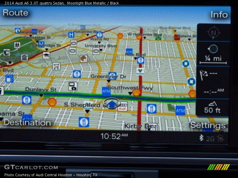 Moonlight Blue Metallic / Black 2014 Audi A6 3.0T quattro Sedan