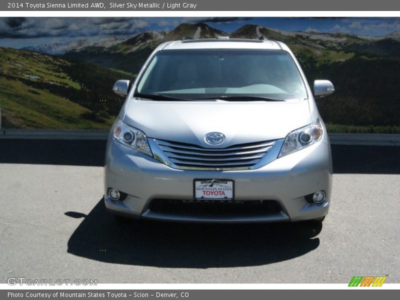 Silver Sky Metallic / Light Gray 2014 Toyota Sienna Limited AWD