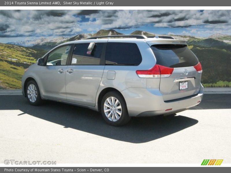 Silver Sky Metallic / Light Gray 2014 Toyota Sienna Limited AWD