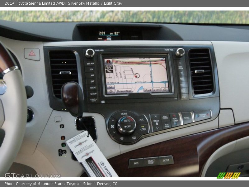 Silver Sky Metallic / Light Gray 2014 Toyota Sienna Limited AWD