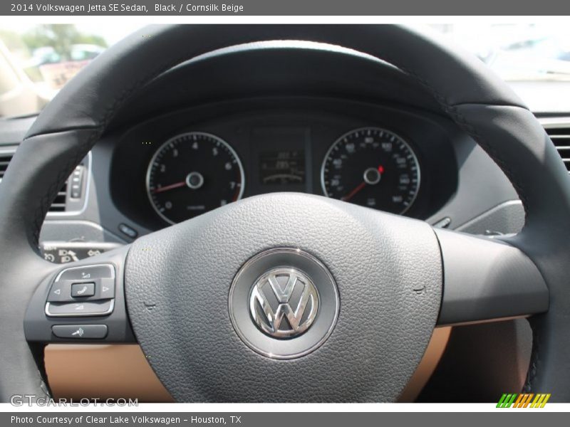 Black / Cornsilk Beige 2014 Volkswagen Jetta SE Sedan