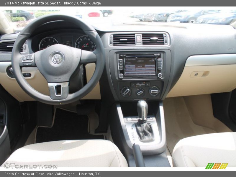 Black / Cornsilk Beige 2014 Volkswagen Jetta SE Sedan
