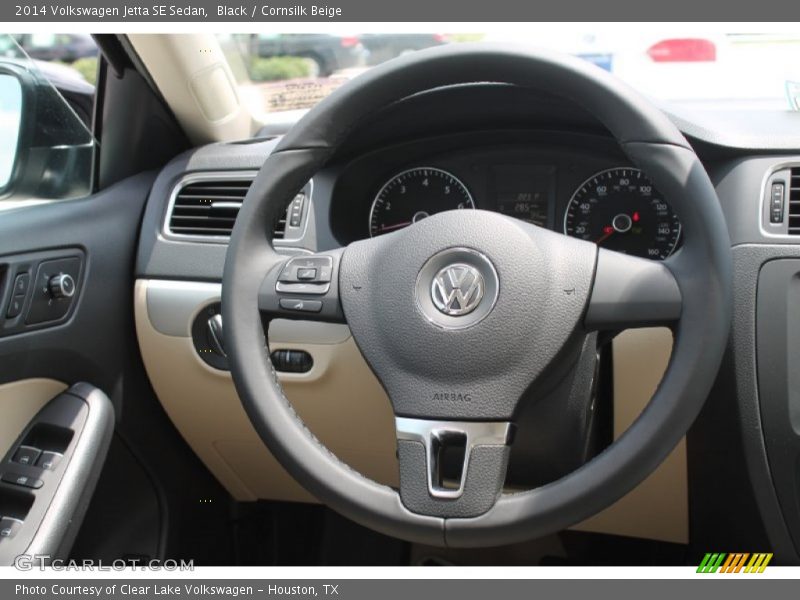 Black / Cornsilk Beige 2014 Volkswagen Jetta SE Sedan