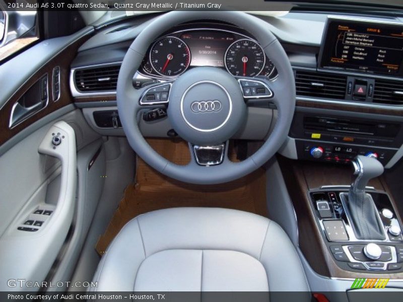 Quartz Gray Metallic / Titanium Gray 2014 Audi A6 3.0T quattro Sedan