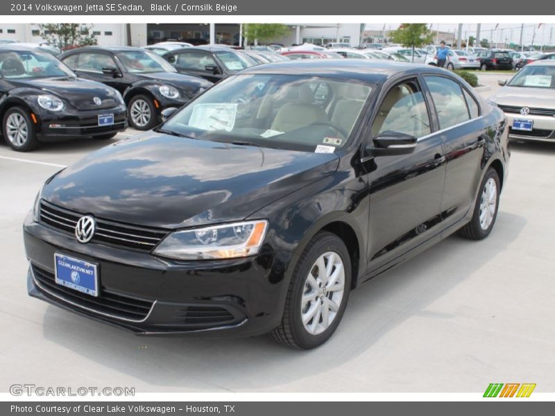 Black / Cornsilk Beige 2014 Volkswagen Jetta SE Sedan