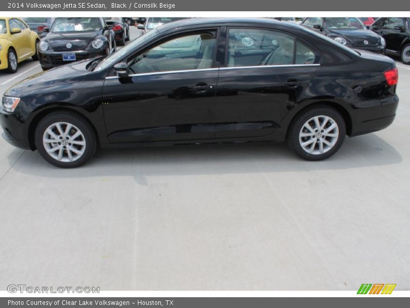 Black / Cornsilk Beige 2014 Volkswagen Jetta SE Sedan