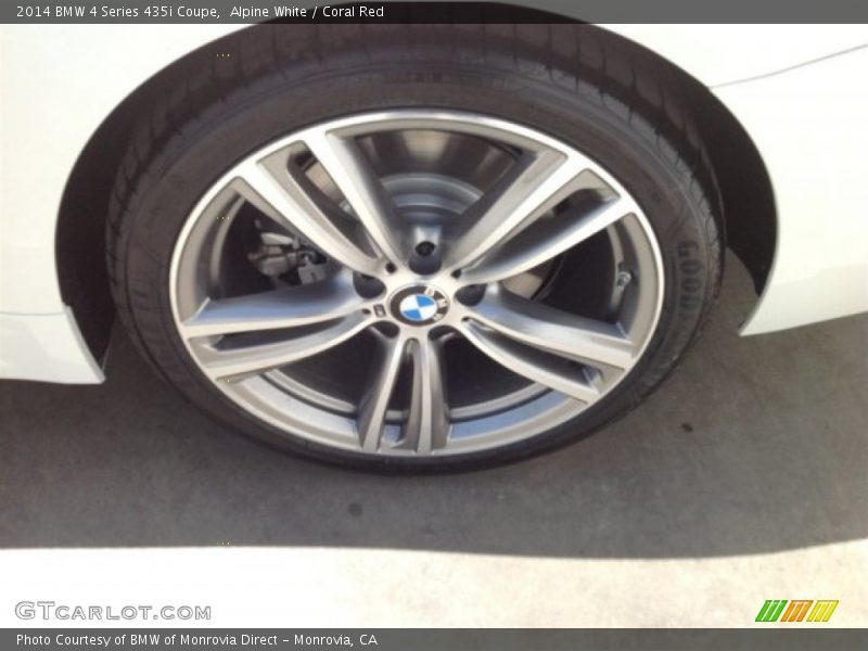 Alpine White / Coral Red 2014 BMW 4 Series 435i Coupe
