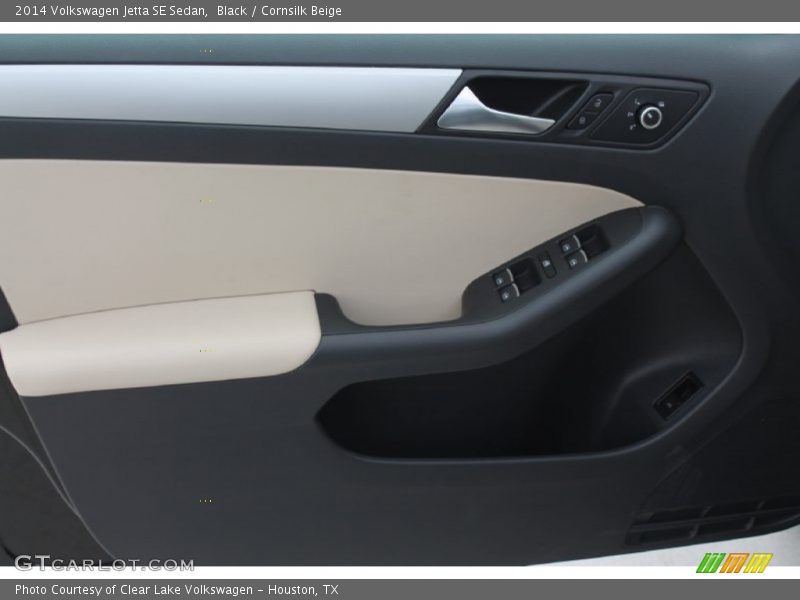Black / Cornsilk Beige 2014 Volkswagen Jetta SE Sedan