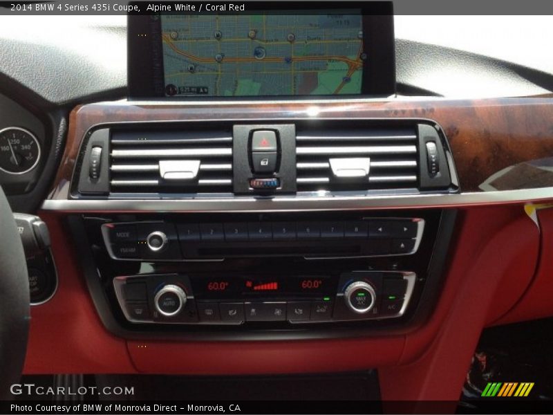 Alpine White / Coral Red 2014 BMW 4 Series 435i Coupe