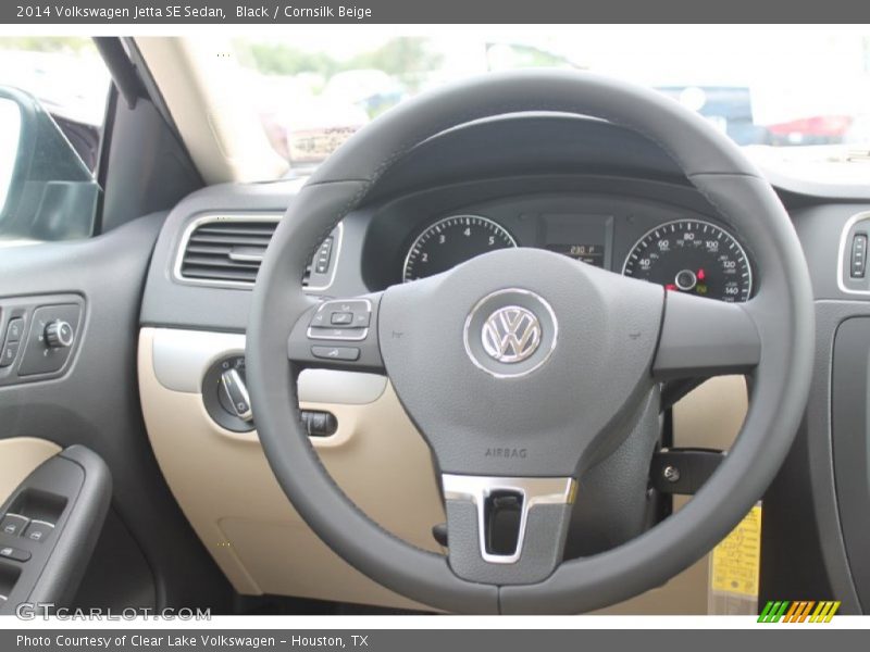Black / Cornsilk Beige 2014 Volkswagen Jetta SE Sedan