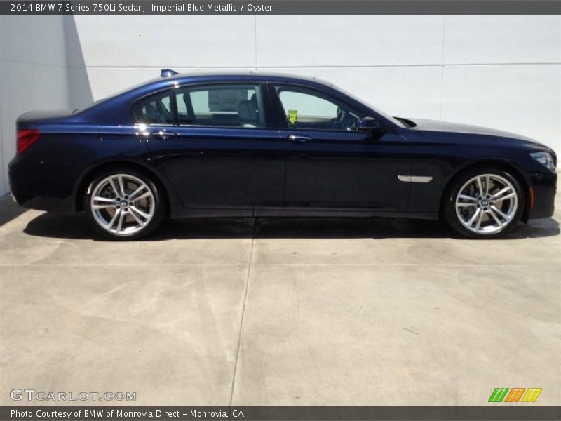 Imperial Blue Metallic / Oyster 2014 BMW 7 Series 750Li Sedan