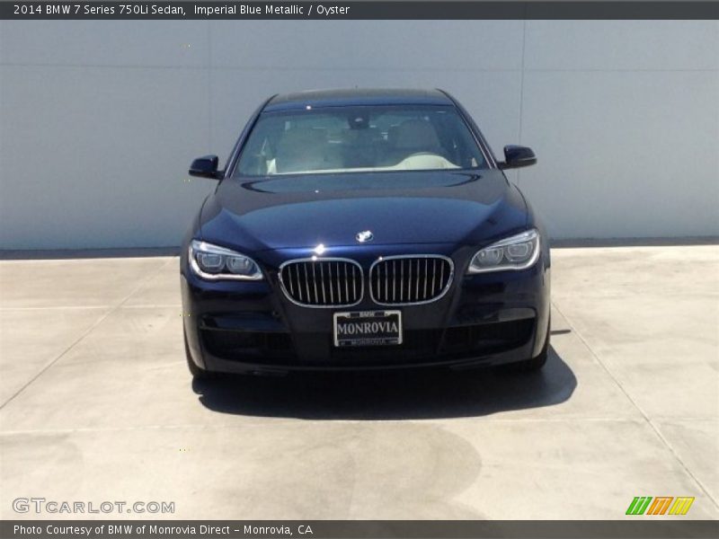 Imperial Blue Metallic / Oyster 2014 BMW 7 Series 750Li Sedan