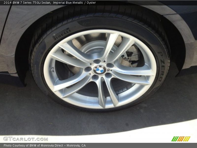 Imperial Blue Metallic / Oyster 2014 BMW 7 Series 750Li Sedan