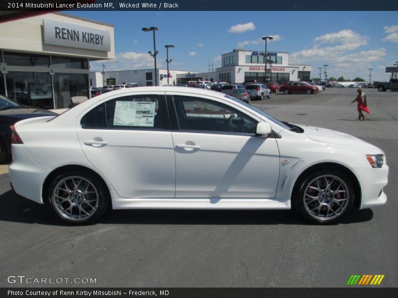 Wicked White / Black 2014 Mitsubishi Lancer Evolution MR