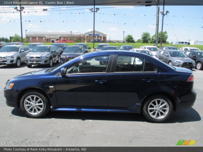Cosmic Blue / Black 2014 Mitsubishi Lancer ES