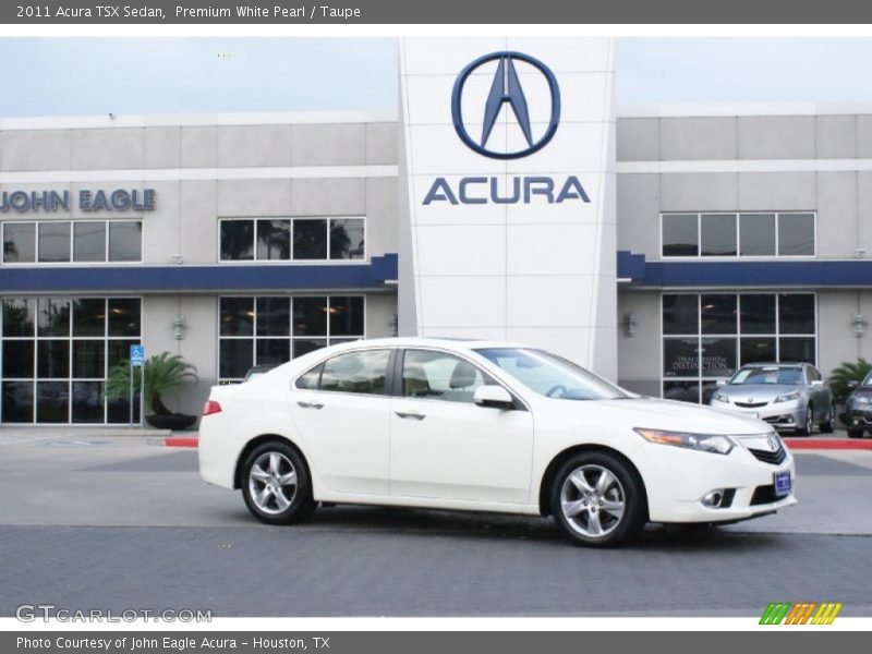 Premium White Pearl / Taupe 2011 Acura TSX Sedan
