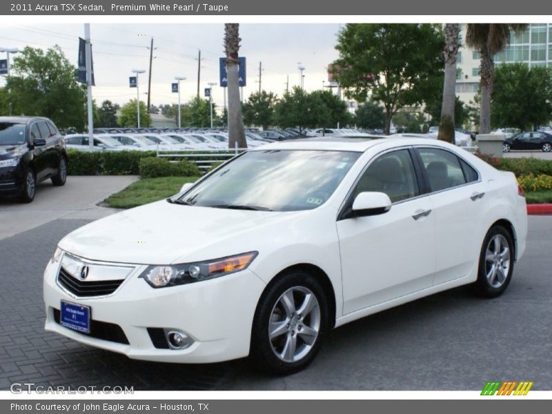 Premium White Pearl / Taupe 2011 Acura TSX Sedan