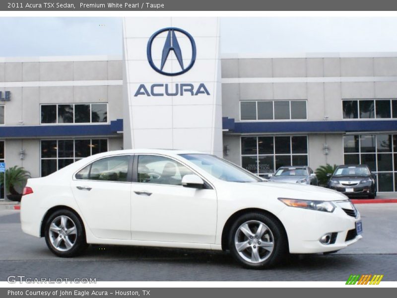 Premium White Pearl / Taupe 2011 Acura TSX Sedan