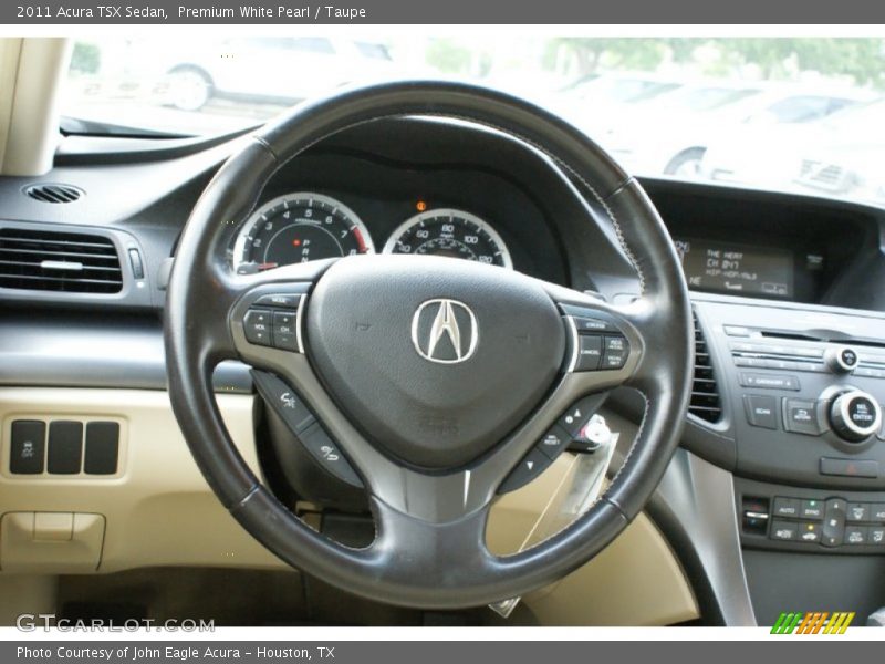 Premium White Pearl / Taupe 2011 Acura TSX Sedan