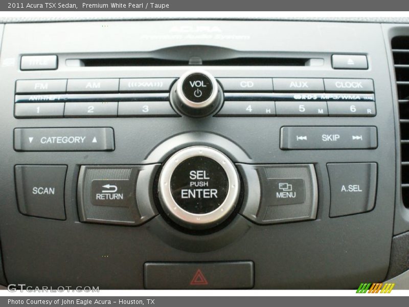 Premium White Pearl / Taupe 2011 Acura TSX Sedan