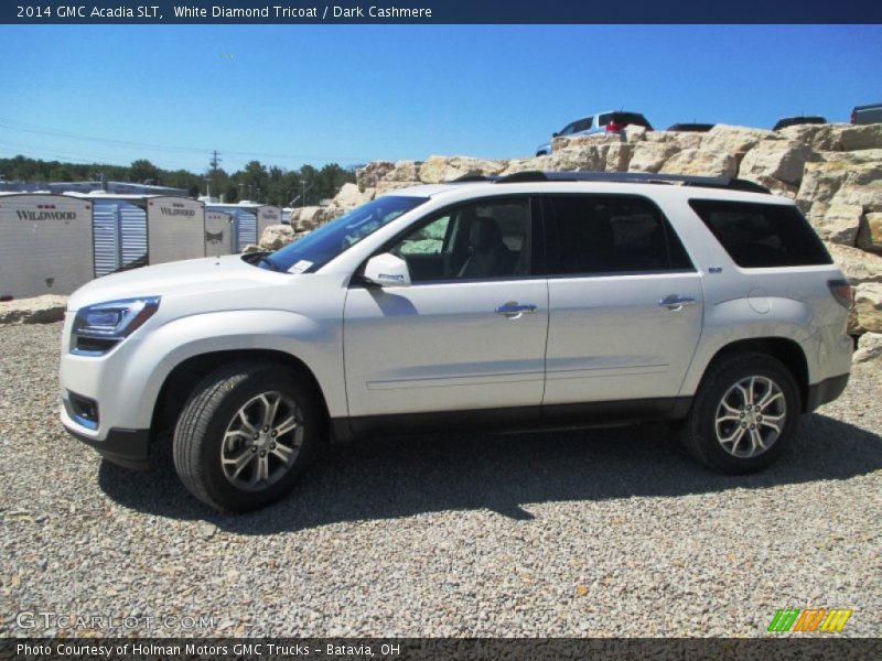 White Diamond Tricoat / Dark Cashmere 2014 GMC Acadia SLT