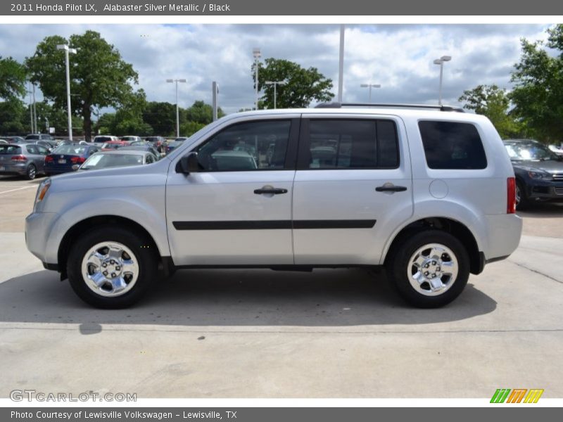 Alabaster Silver Metallic / Black 2011 Honda Pilot LX