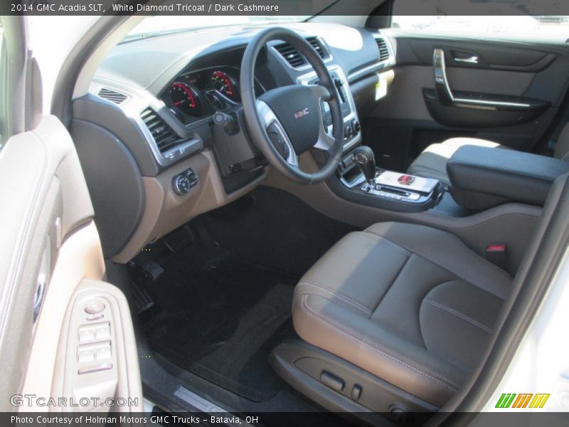 White Diamond Tricoat / Dark Cashmere 2014 GMC Acadia SLT