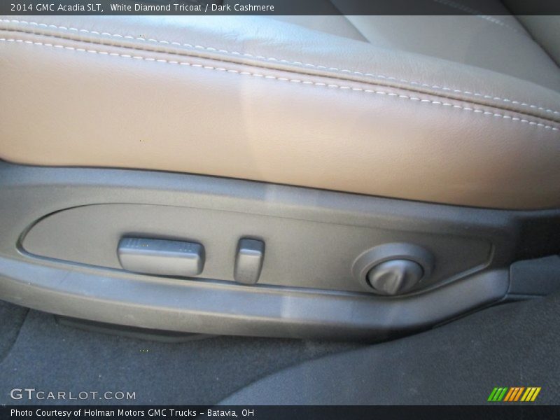 White Diamond Tricoat / Dark Cashmere 2014 GMC Acadia SLT