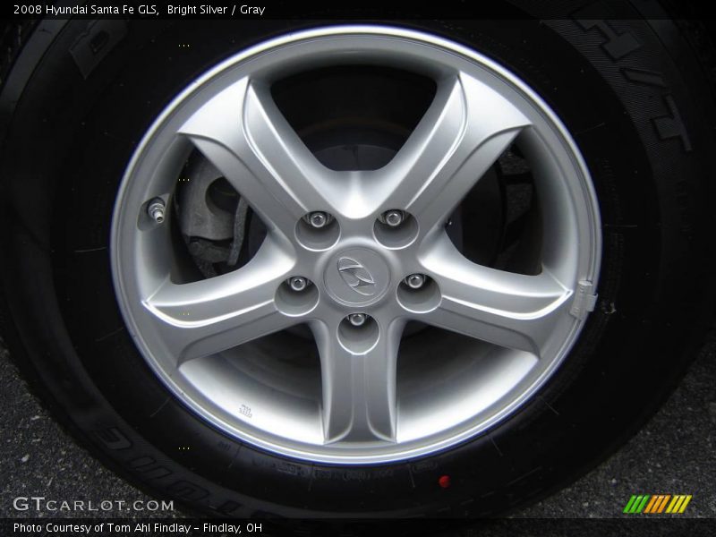 Bright Silver / Gray 2008 Hyundai Santa Fe GLS