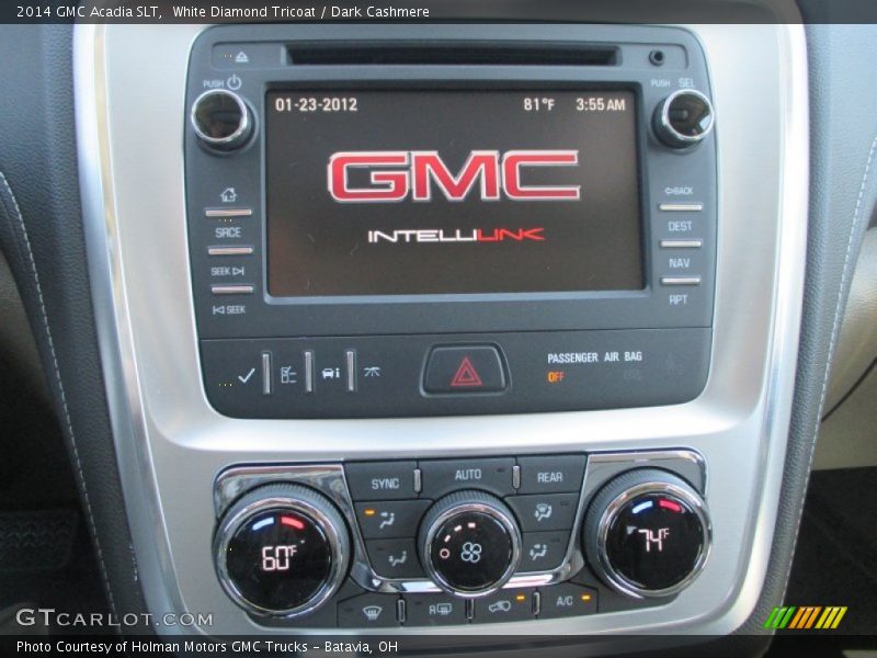 White Diamond Tricoat / Dark Cashmere 2014 GMC Acadia SLT