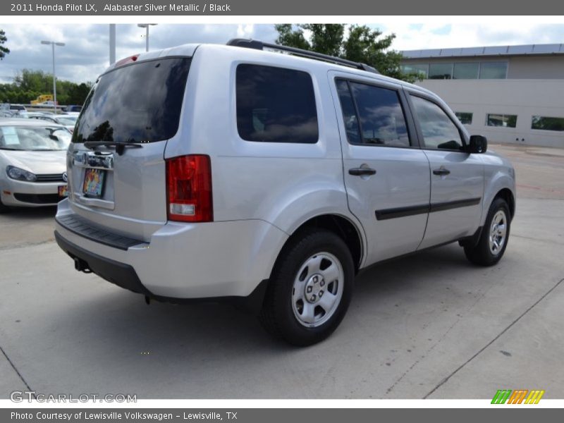 Alabaster Silver Metallic / Black 2011 Honda Pilot LX