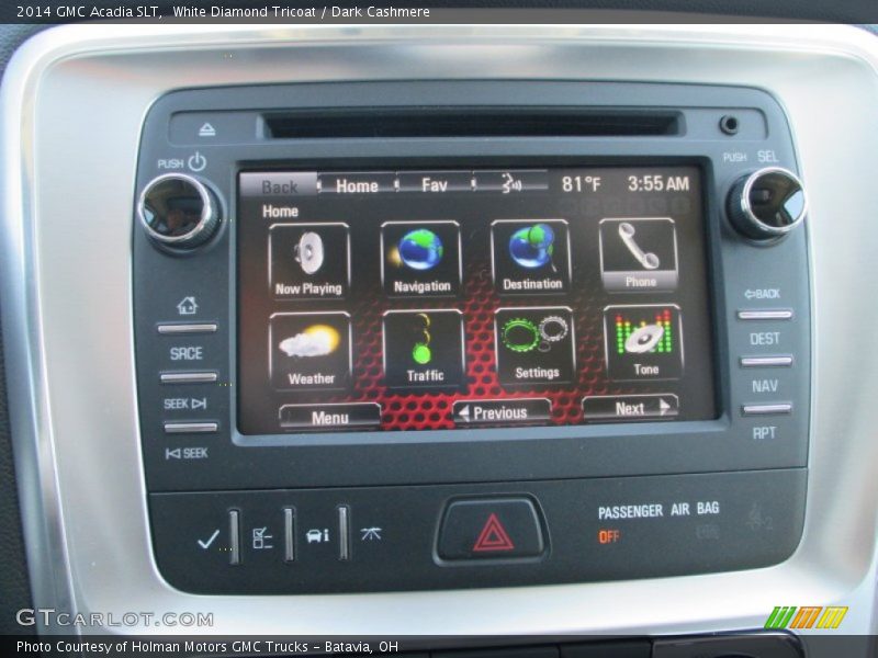 White Diamond Tricoat / Dark Cashmere 2014 GMC Acadia SLT