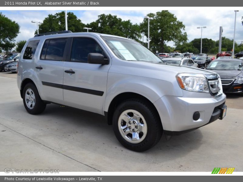 Alabaster Silver Metallic / Black 2011 Honda Pilot LX