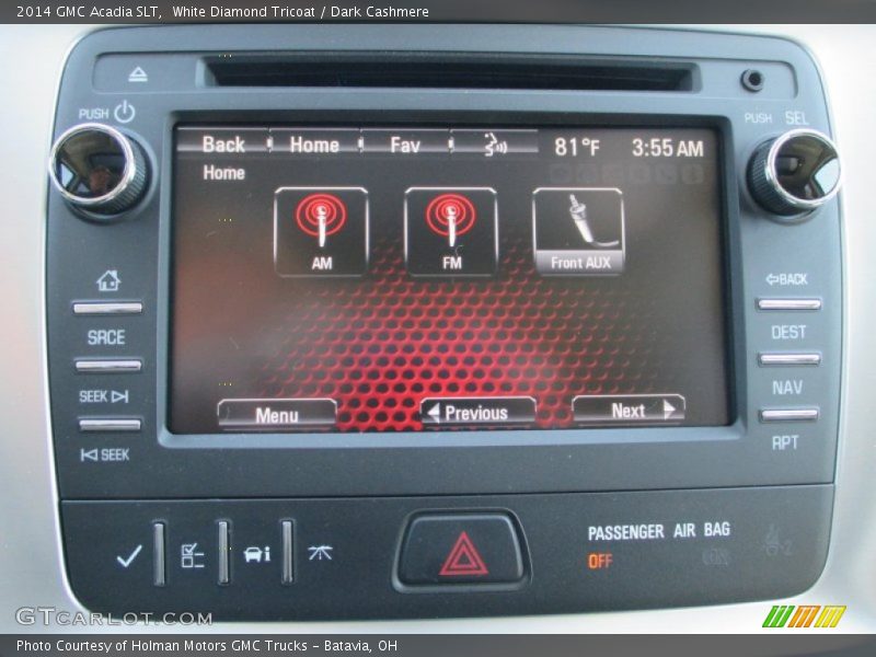 White Diamond Tricoat / Dark Cashmere 2014 GMC Acadia SLT