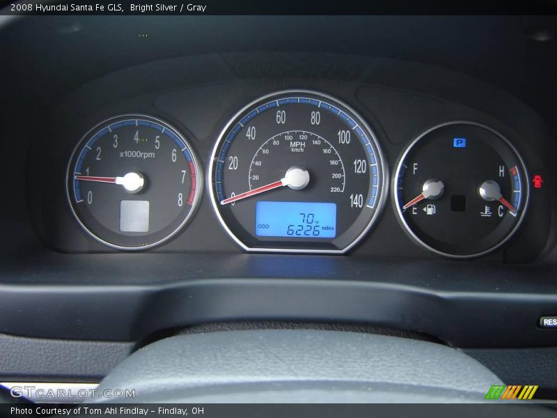 Bright Silver / Gray 2008 Hyundai Santa Fe GLS