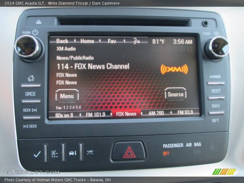 White Diamond Tricoat / Dark Cashmere 2014 GMC Acadia SLT