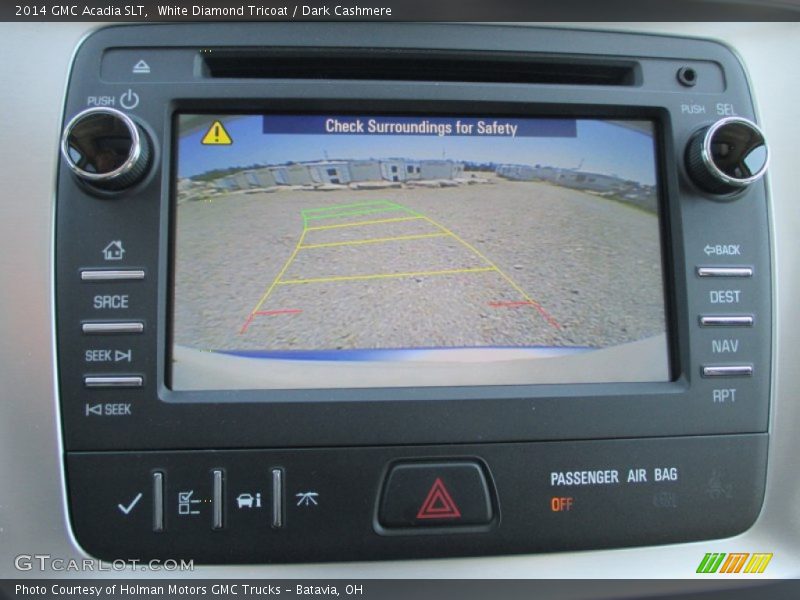 White Diamond Tricoat / Dark Cashmere 2014 GMC Acadia SLT